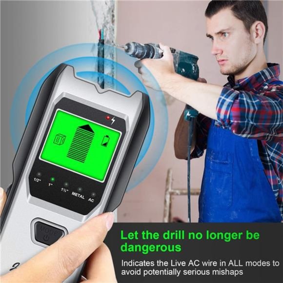 Stud Finder Wall Scanner, 5 in 1 Multi-function Upgraded Smart Stud Sensor - Picture 6 of 6